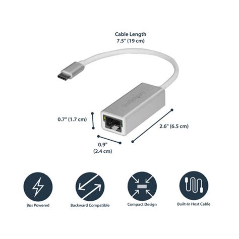 Startech Usb C To Gigabit Network Adapter Usb Type C To Ethernet