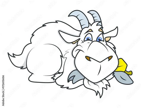 Cartoon Sheep Lying Down Clip Art Vector Illustration Stock Vector