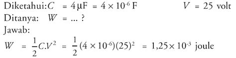 Soal Dan Pembahasan Fisika Energi Tersimpan Dalam Kapasitor