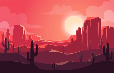 Sunset In The Desert Background 3524617 Vector Art at Vecteezy