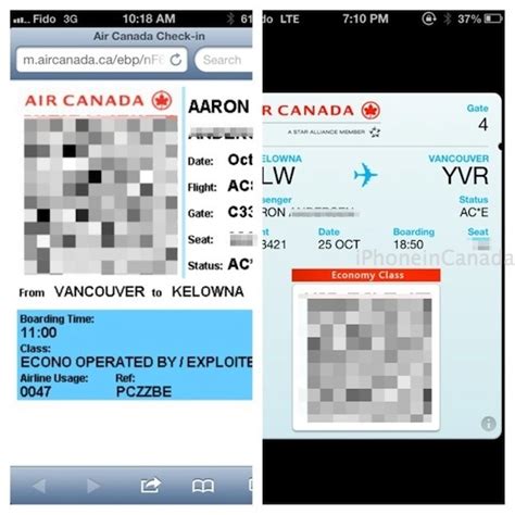 Air Canada Adds Passbook Support For Boarding Passes Update Iphone