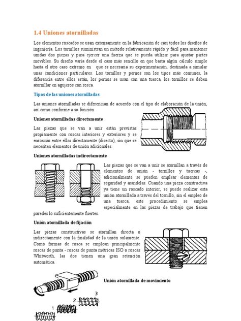 14 Uniones Atornilladas Pdf Tornillo Física Aplicada E