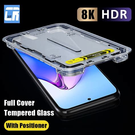 With Alignment Mounting Cover Tempered Glass For Oppo Reno 8 7 Pro 6 5