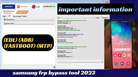 Samfw Frp Tool V Adb Mtp Fastboot Test Mode Samsung Frp Enable 26536