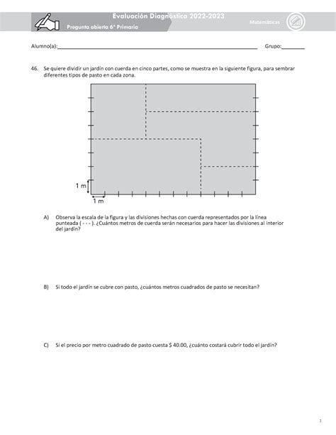 Exa Diag Prim Abiertas Mat Matem Ticas Pregunta Abierta