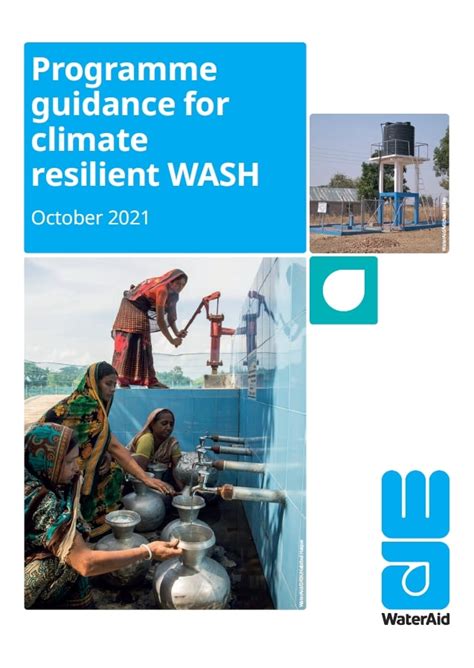 Programme Guidance For Climate Resilient Water Sanitation And Hygiene