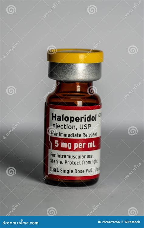 Vertical Shot Of Haloperidol An Antipsychotic Drug On A White