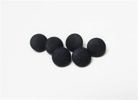 Black Cotton Buttons Fabric Sewing Button Wedding Button - Etsy