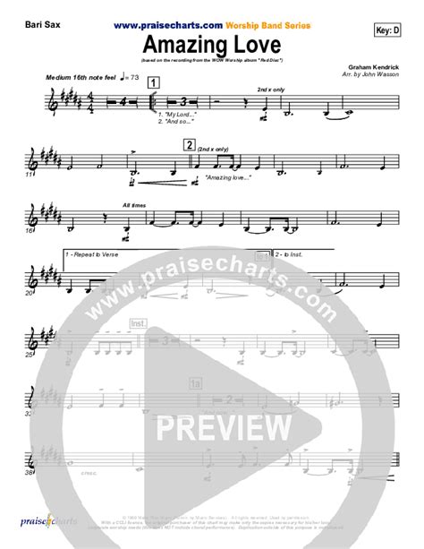 Amazing Love Bari Sax Sheet Music Pdf Graham Kendrick Praisecharts