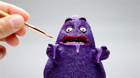 I Made Evil Grimace Polymer Clay Tutorial Grimace Shake Youtube