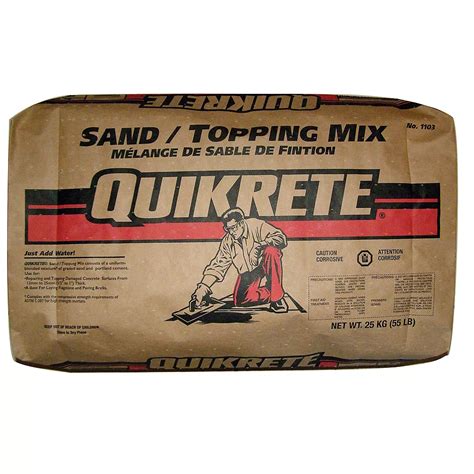 Quikrete Sand Topping Mix 25kg The Home Depot Canada