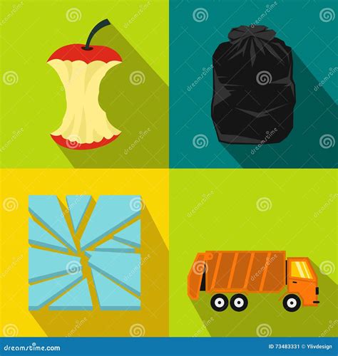 Garbage Banners Set Flat Style Stock Vector Illustration Of Paper