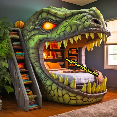 These Giant Dinosaur Shaped Bunk Beds Turn Sleepovers Into Dino