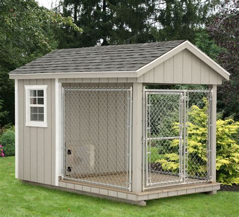 Fully Assembled 6 x 10 ft Amish 1 Run Dog Kennel | Insulated dog ...