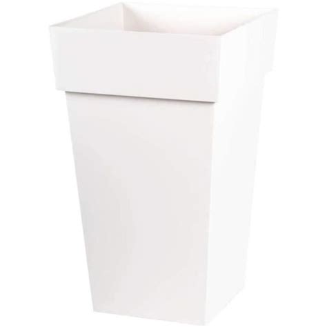 Pots De Fleurs Eda Pot Toscane Carr Blanc X X Cm L