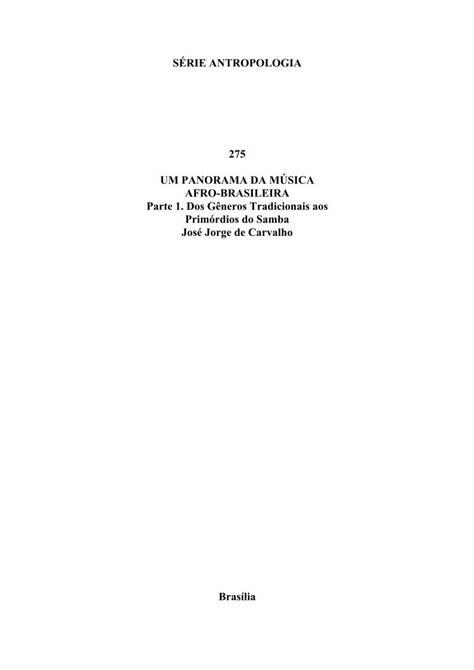 PDF SÉRIE ANTROPOLOGIA 275 UM PANORAMA DA PDF filecomo os gêneros