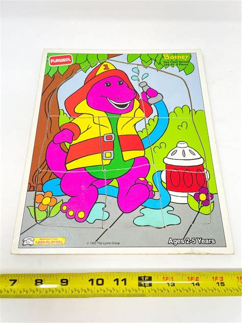 Playskool Pooh Tigger And Barney Wooden Puzzles