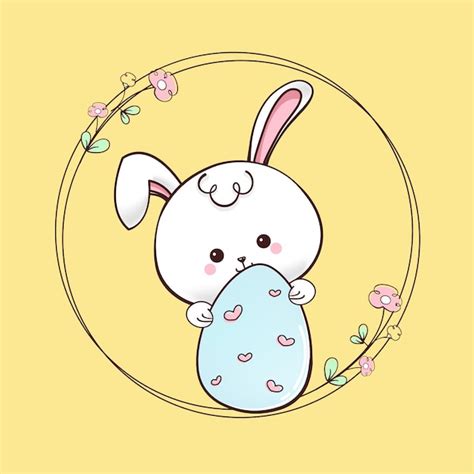 Premium Vector Easter Bunny Card Vector