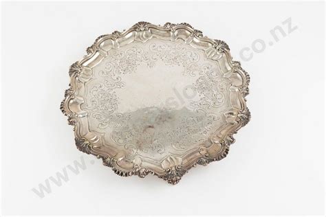 Victorian Scottish Sterling Silver Salver Edinburgh 1847 Trays