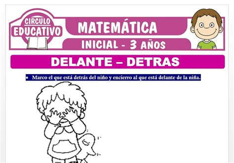 Delante Y Detr S Para Ni Os De Tres A Os Fichas Gratis