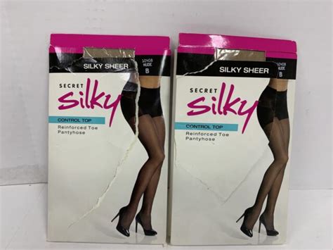 2 Secret Silky Sheer 10408 Nude Size B Control Top Pantyhose For Sale