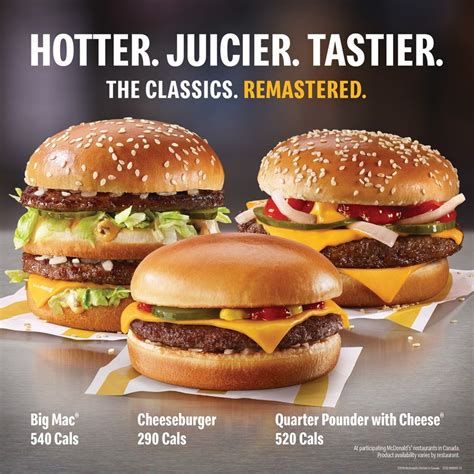 The Classics Remastered Mcdonalds Canada Revamps Its Iconic Burgers