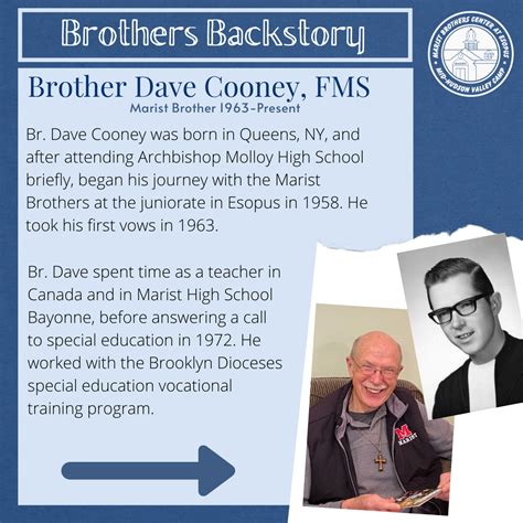 Brother's Backstory - Br. Dave Cooney | Marist Brothers Center