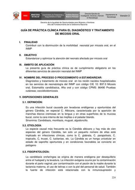 GuÍa De PrÁctica ClÍnica Para El DiagnÓstico De Micosis Oral Tiroxina