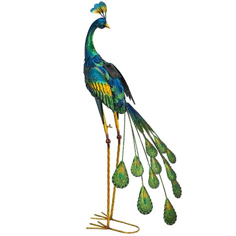 Buy Teresa S Collections Solar Peacock Garden Statue For Yard Decor