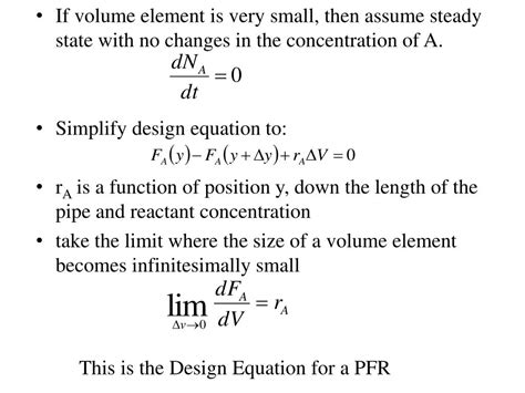 Ppt Mole Balance For Chemical Reaction Engineering Design Equations