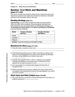 Work And Machines Fill And Sign Printable Template Online