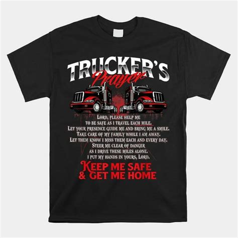 Truckers Prayer Semi Truck Driver Trucking Big Rig Driving Shirt