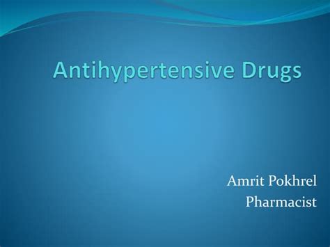 Antihypertensive And Antidiabetic Drugsdrugs Pptx