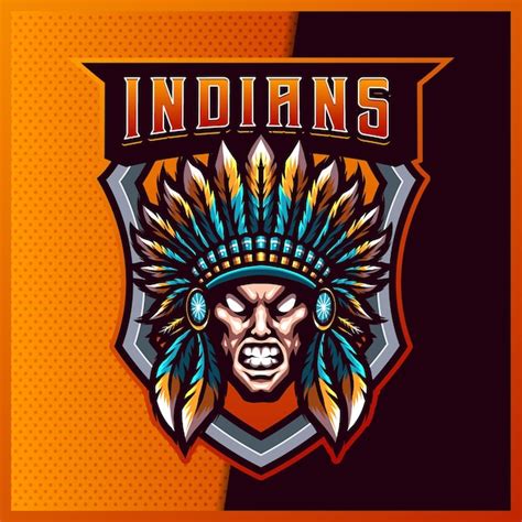 Premium Vector Indian Chief Esport And Sport Mascot Logo Design With