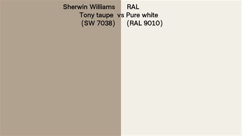 Sherwin Williams Tony Taupe SW 7038 Vs RAL Pure White RAL 9010 Side