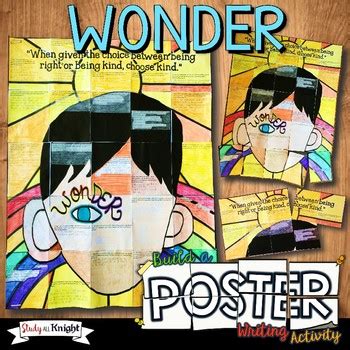 Wonder by R.j. Palacio Novel Study Writing Activity, Poster, Group Project - Study All Knight