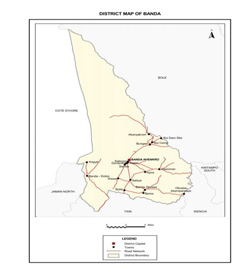 Map of Banda District. Source: Ghana Statistical Service (2014:3 ...