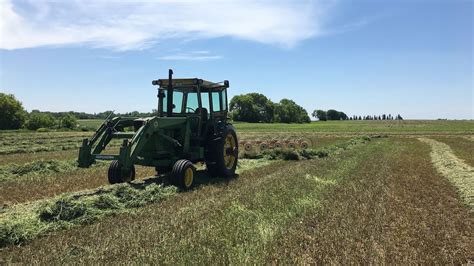 Raking And Baling First Cutting Hay Youtube