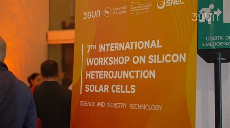 7 SHJ Workshop Catania E 3SUN Al Centro Dellinnovazione Solare 3SUN