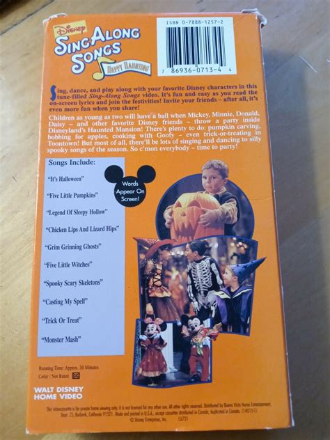 Disneys Sing Along Songs Happy Haunting Party Disneyland VHS Video