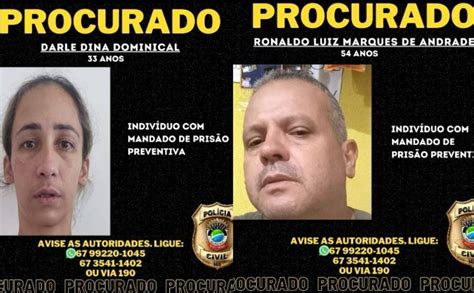 Pc De Bataguassu Divulga Fotos De Casal Foragido Suspeito De Integrar