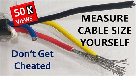 How To Measure Cable Size Manually How To Identify Cable Size Youtube