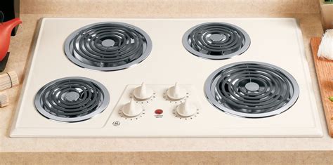 GE Appliances JP328CKCC 30" Built-In Electric Cooktop - Bisque