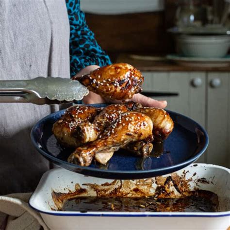 Sticky Balsamic Glazed Chicken Drumsticks The Hedgecombers