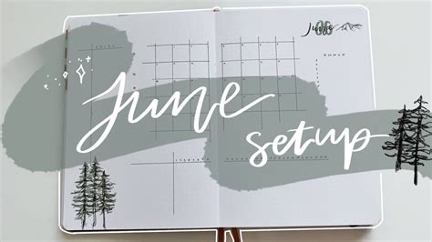 June Bullet Journal Monthly Setup Lindseyscribbles Youtube