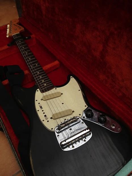 Fender Mustang 1965 Black Reverb Uk