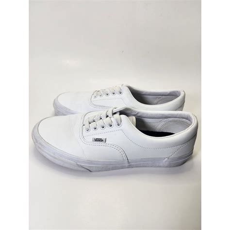 Vans Classic Old Skool White Leather Sneakers Skate S… Gem