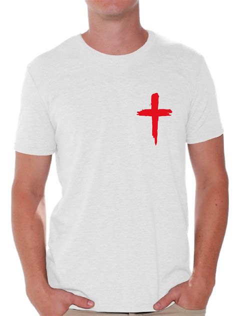 Awkward Styles Red Cross Shirt For Men Christian Mens Shirts Christian