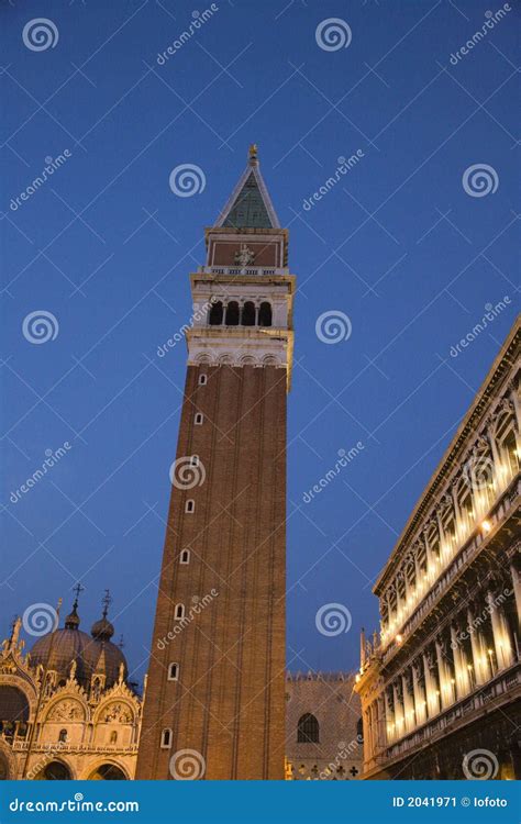 Campanile in Piazza San Marco in Venice. Stock Image - Image of bell ...