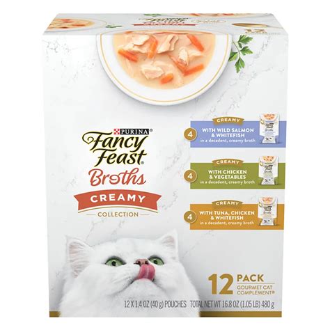 Fancy Feast Creamy Collection Broth Cat Food Variety Pack - Shop Cats ...